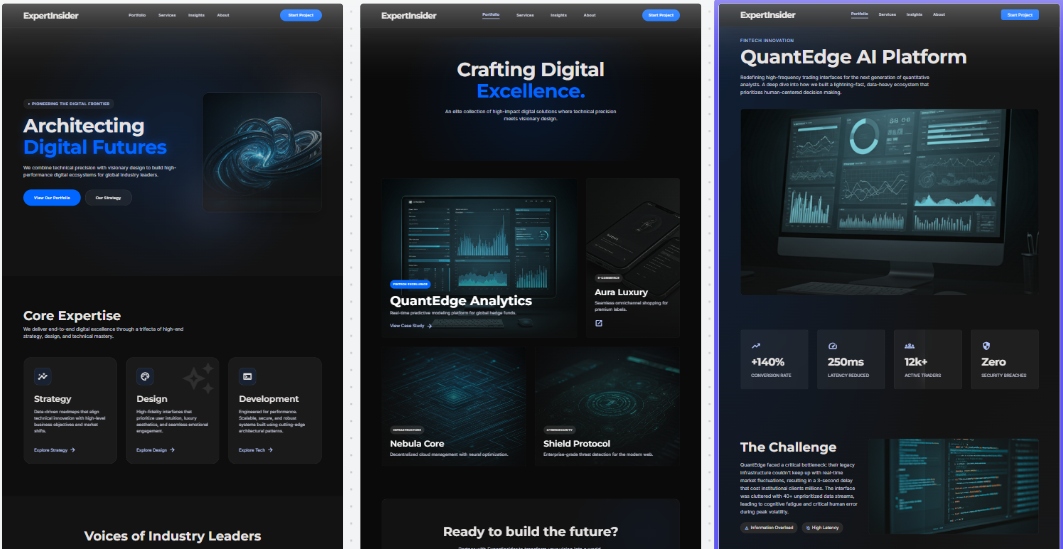 Creative Studio UI Design